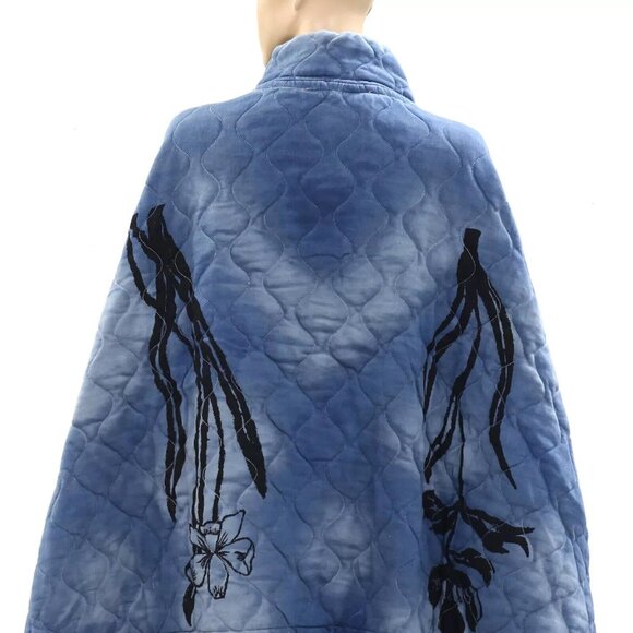 Free People Annie Quilted Sweatshirt Top Floral Printed Oversized S NEW 274737 - Picture 7 of 8